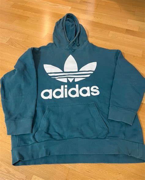 adidas trefoil hoodie türkis größe m